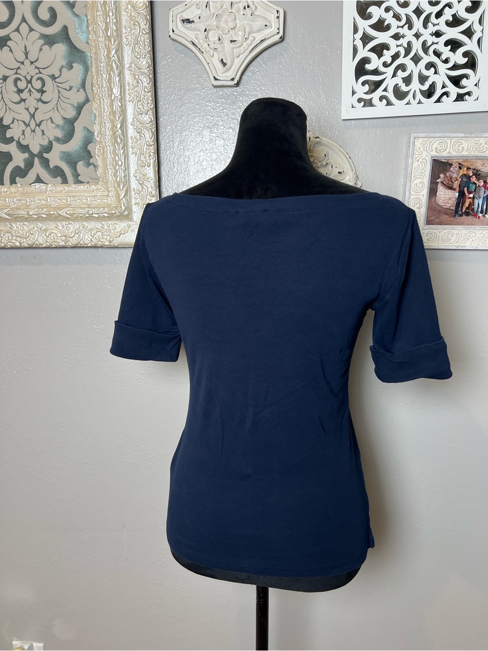 Ralph LaurenClassic Navy Boatneck Women’s Top - Picture 10 of 12